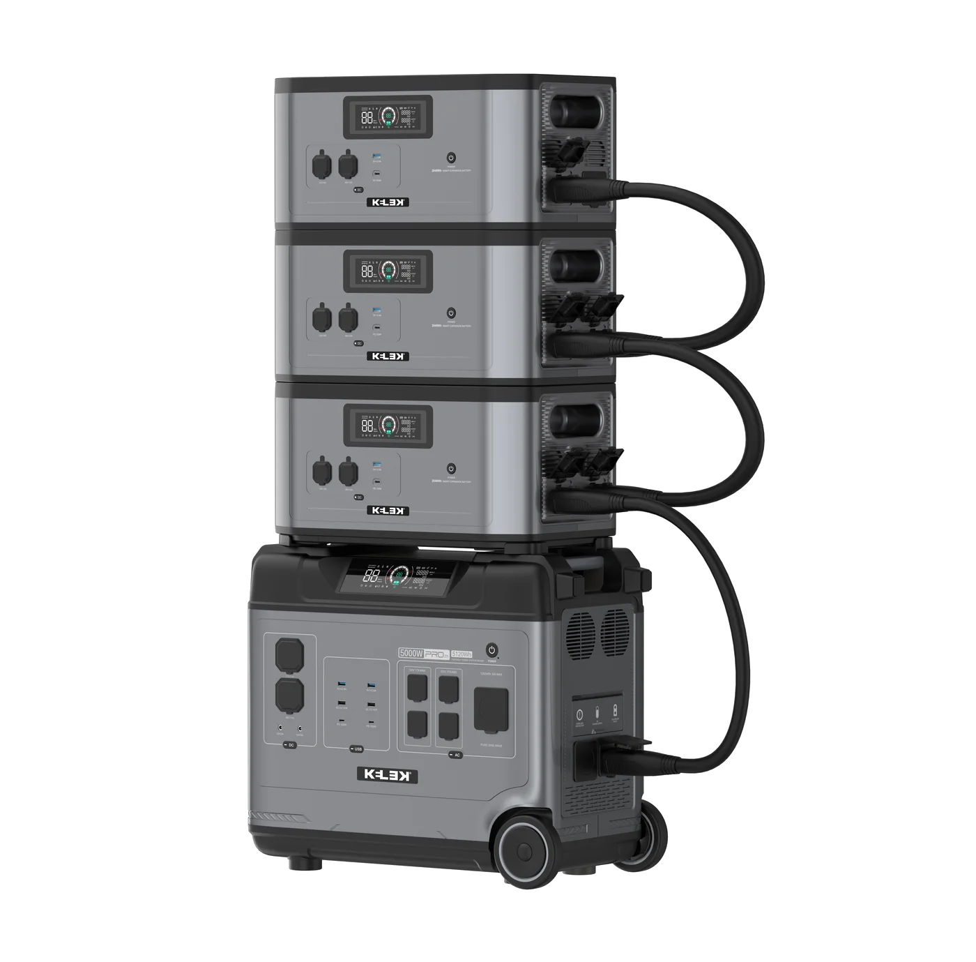 BP5000 ProMax con 3 baterías B2000 apiladas