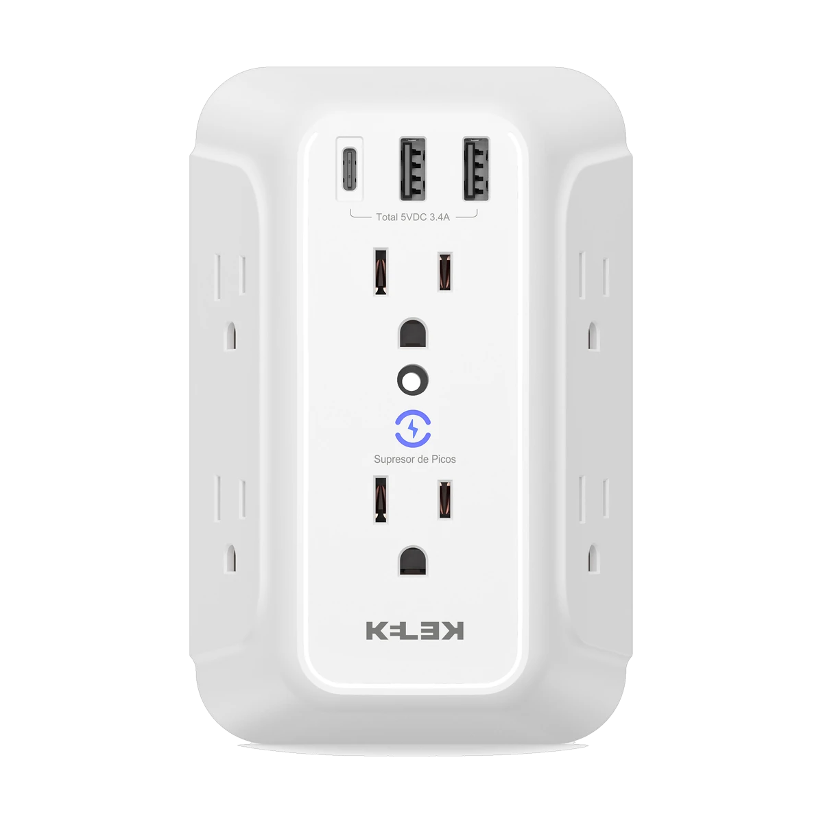 KELEK MULT-6-W1 multicontacto de pared